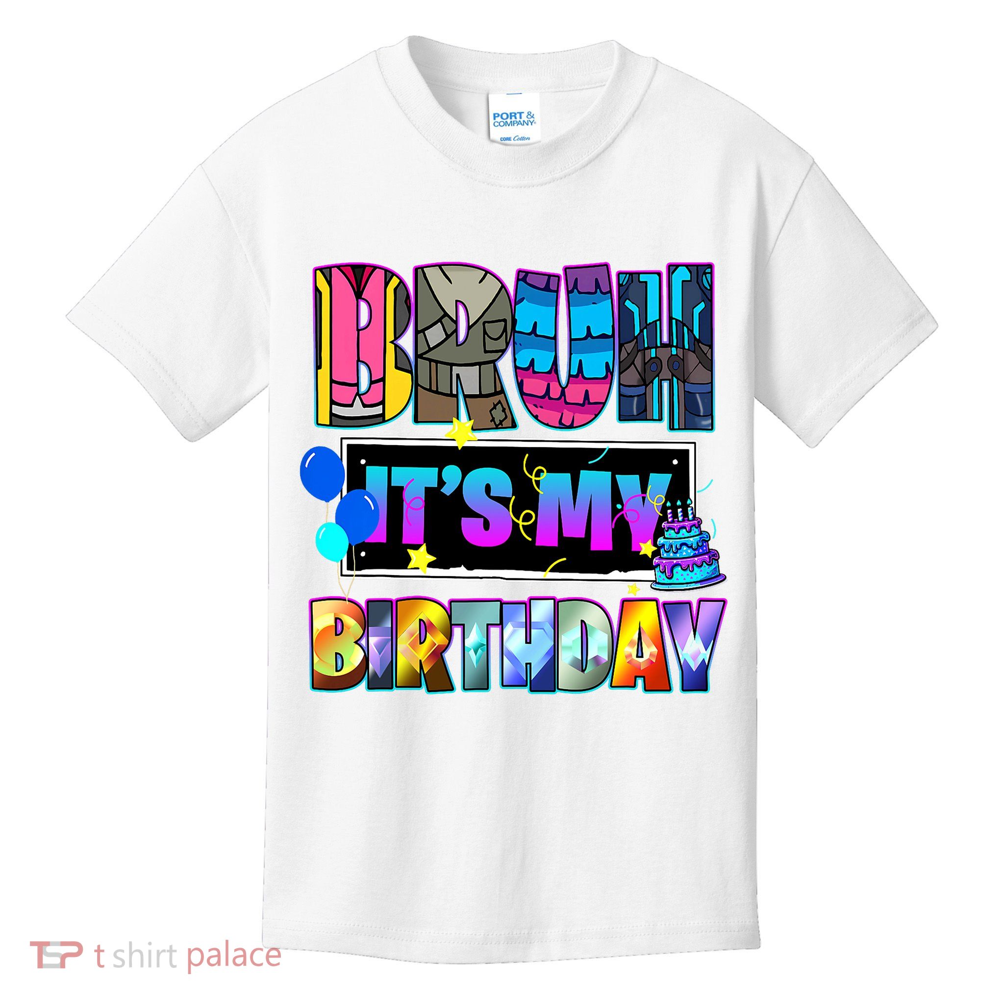 Bruh Its My Birthday Llama Pinata Boy Girl Family Party Meme Kids T-Shirt