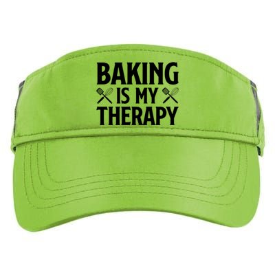 Baking Is My Therapy Cake Baking Pastry Confectioner Baker Gift Adult Drive Performance Visor