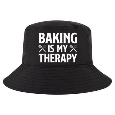 Baking Is My Therapy Cake Baking Pastry Confectioner Baker Gift Cool Comfort Performance Bucket Hat