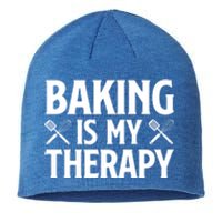 Baking Is My Therapy Cake Baking Pastry Confectioner Baker Gift Sustainable Beanie