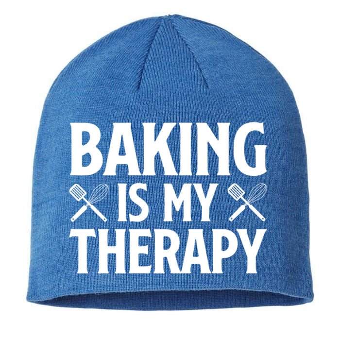 Baking Is My Therapy Cake Baking Pastry Confectioner Baker Gift Sustainable Beanie