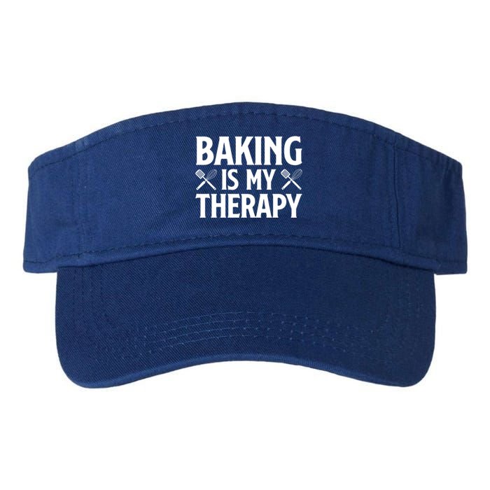 Baking Is My Therapy Cake Baking Pastry Confectioner Baker Gift Valucap Bio-Washed Visor