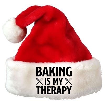 Baking Is My Therapy Cake Baking Pastry Confectioner Baker Gift Premium Christmas Santa Hat