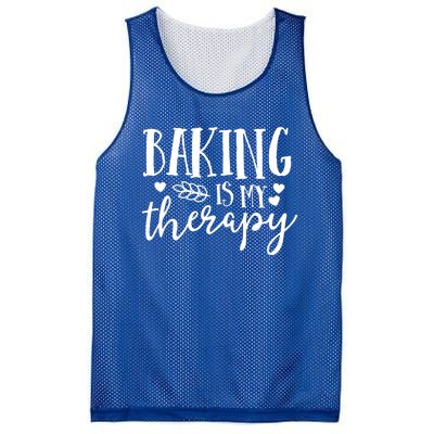 Baking Is My Therapy Gift For Baker Lover Mom Mother Gift Mesh Reversible Basketball Jersey Tank