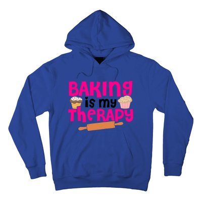 Baking Is My Therapy Cake Baking Pastry Confectioner Baker Gift Hoodie