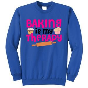 Baking Is My Therapy Cake Baking Pastry Confectioner Baker Gift Sweatshirt