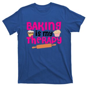 Baking Is My Therapy Cake Baking Pastry Confectioner Baker Gift T-Shirt