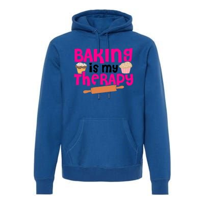 Baking Is My Therapy Cake Baking Pastry Confectioner Baker Gift Premium Hoodie