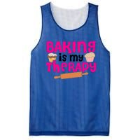 Baking Is My Therapy Cake Baking Pastry Confectioner Baker Gift Mesh Reversible Basketball Jersey Tank