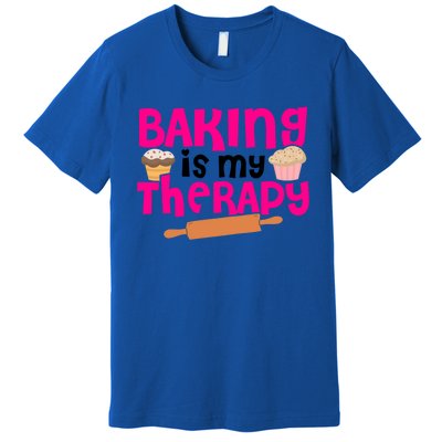 Baking Is My Therapy Cake Baking Pastry Confectioner Baker Gift Premium T-Shirt