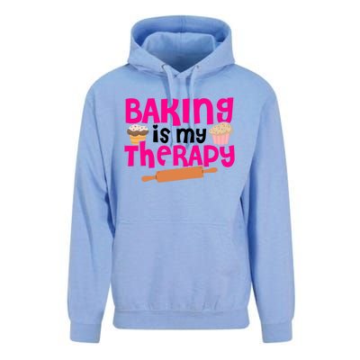 Baking Is My Therapy Cake Baking Pastry Confectioner Baker Gift Unisex Surf Hoodie