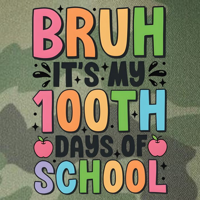 Bruh ItS My 100th Days Of School Celebration Legacy Tie Dye Trucker Hat