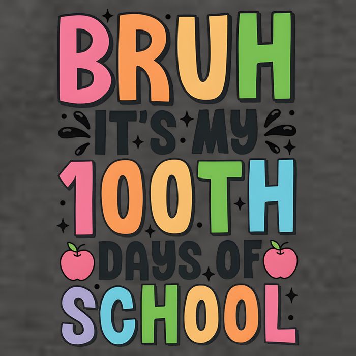 Bruh ItS My 100th Days Of School Celebration Vector Backpack
