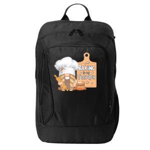 Baking Is My Therapy Gnome Baker Cookie Cupcake Bread Funny Gift City Backpack