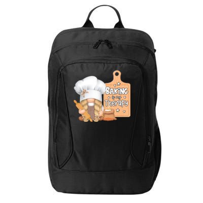 Baking Is My Therapy Gnome Baker Cookie Cupcake Bread Funny Gift City Backpack