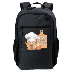 Baking Is My Therapy Gnome Baker Cookie Cupcake Bread Funny Gift Daily Commute Backpack