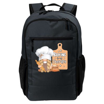 Baking Is My Therapy Gnome Baker Cookie Cupcake Bread Funny Gift Daily Commute Backpack