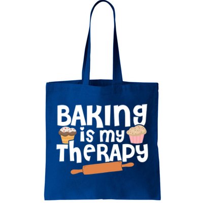 Baking Is My Therapy Cake Baking Pastry Confectioner Baker Gift Tote Bag