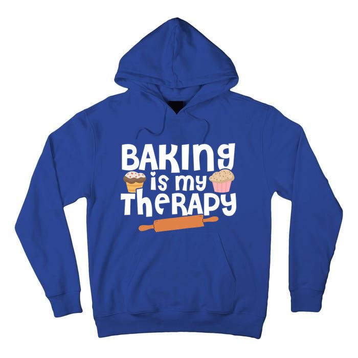 Baking Is My Therapy Cake Baking Pastry Confectioner Baker Gift Tall Hoodie