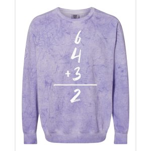 Baseball Inspired Math 6 4 3 2 Double Play Softball Game Tee Colorblast Crewneck Sweatshirt