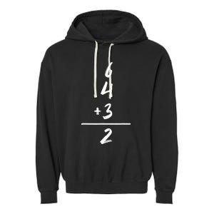 Baseball Inspired Math 6 4 3 2 Double Play Softball Game Tee Garment-Dyed Fleece Hoodie