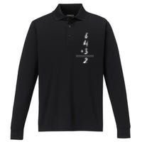 Baseball Inspired Math 6 4 3 2 Double Play Softball Game Tee Performance Long Sleeve Polo