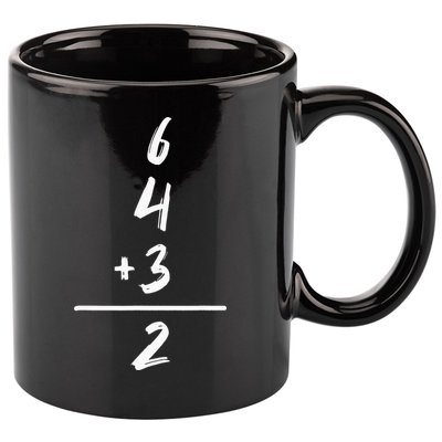 Baseball Inspired Math 6 4 3 2 Double Play Softball Game Tee 11oz C Handle Ceramic Mug