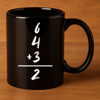 Baseball Inspired Math 6 4 3 2 Double Play Softball Game Tee 11oz C Handle Ceramic Mug