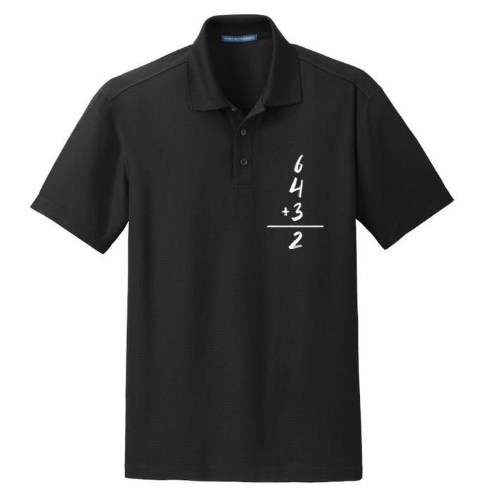 Baseball Inspired Math 6 4 3 2 Double Play Softball Game Tee Dry Zone Grid Polo