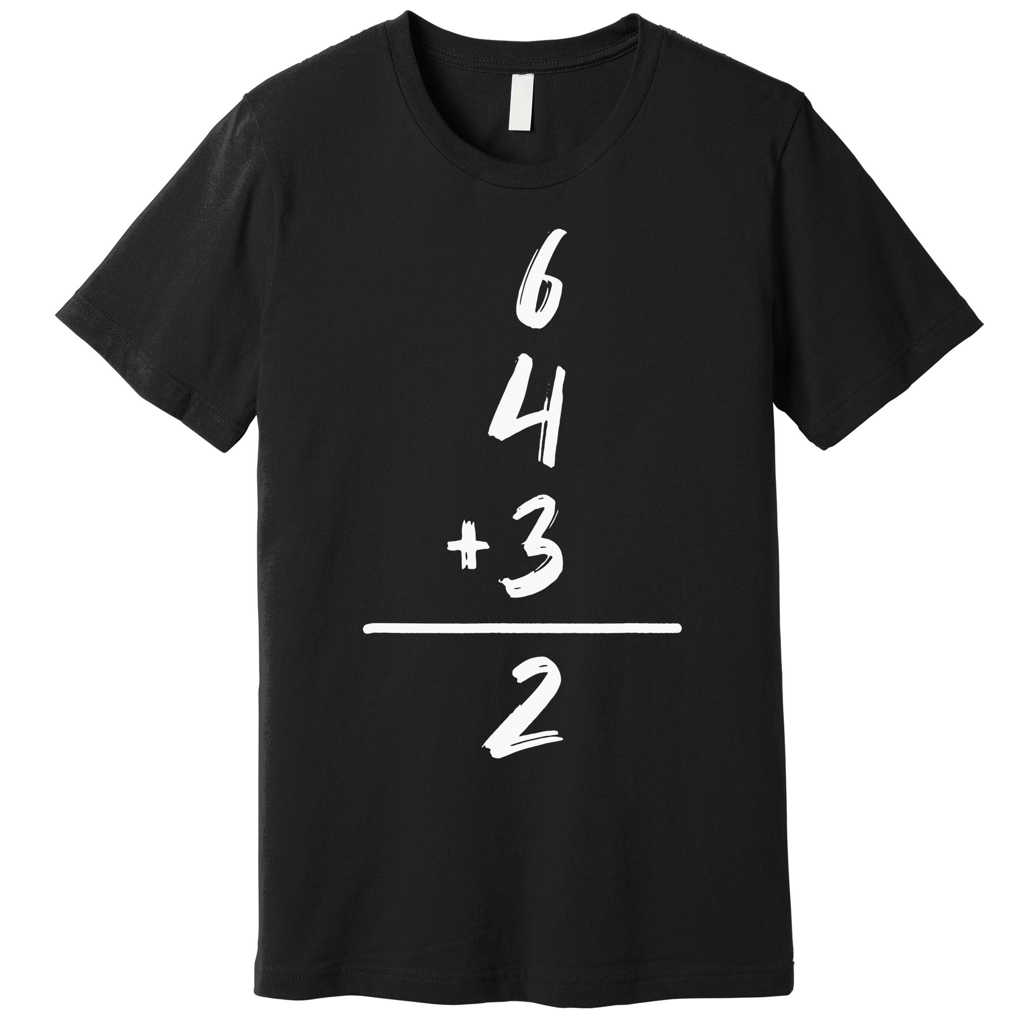 Baseball Inspired Math 6 4 3 2 Double Play Softball Game Tee Premium T-Shirt