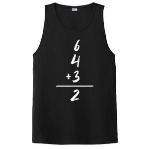 Baseball Inspired Math 6 4 3 2 Double Play Softball Game Tee PosiCharge Competitor Tank