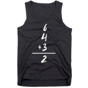 Baseball Inspired Math 6 4 3 2 Double Play Softball Game Tee Tank Top