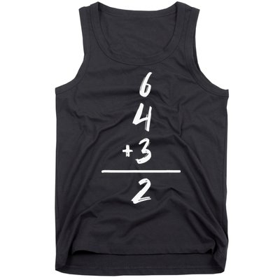 Baseball Inspired Math 6 4 3 2 Double Play Softball Game Tee Tank Top