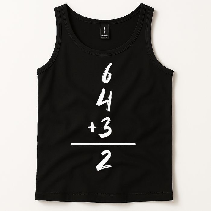 Baseball Inspired Math 6 4 3 2 Double Play Softball Game Tee Tank Top