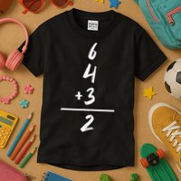 Baseball Inspired Math 6 4 3 2 Double Play Softball Game Tee Kids T-Shirt