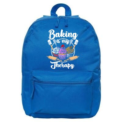 Baking Is My Therapy Happy Baker Cake Bread Pastry Chef Funny Gift 16 in Basic Backpack