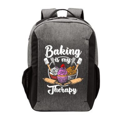 Baking Is My Therapy Happy Baker Cake Bread Pastry Chef Funny Gift Vector Backpack