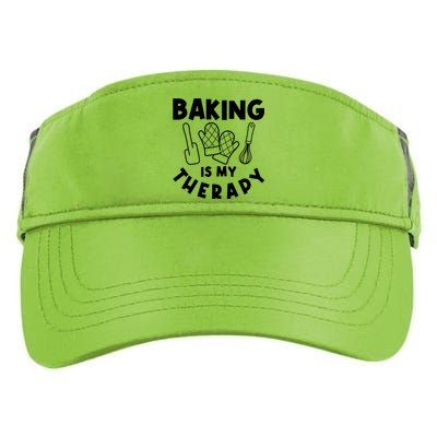 Baking Is My Therapy Cake Baking Pastry Confectioner Baker Gift Adult Drive Performance Visor