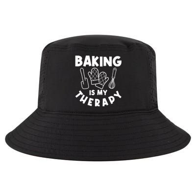 Baking Is My Therapy Cake Baking Pastry Confectioner Baker Gift Cool Comfort Performance Bucket Hat