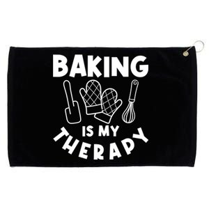 Baking Is My Therapy Cake Baking Pastry Confectioner Baker Gift Grommeted Golf Towel