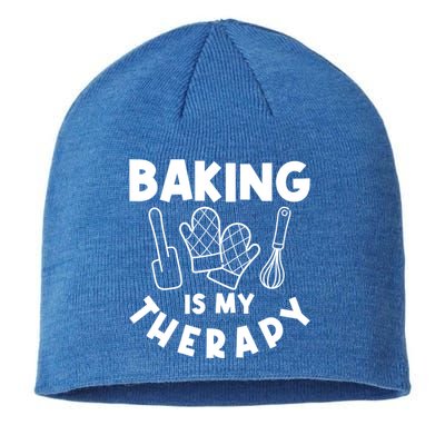 Baking Is My Therapy Cake Baking Pastry Confectioner Baker Gift Sustainable Beanie