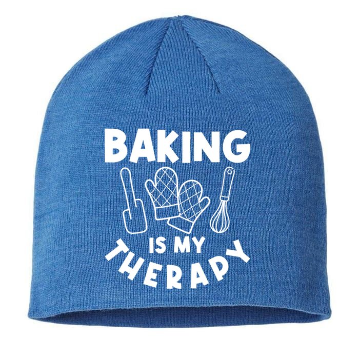 Baking Is My Therapy Cake Baking Pastry Confectioner Baker Gift Sustainable Beanie