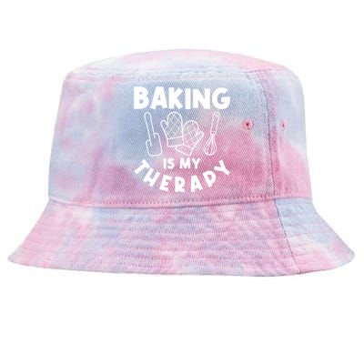 Baking Is My Therapy Cake Baking Pastry Confectioner Baker Gift Tie-Dyed Bucket Hat