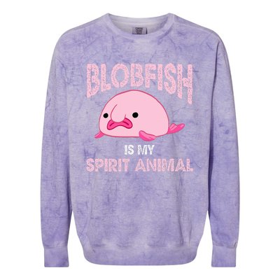 Blobfish Is My Spirit Animal Colorblast Crewneck Sweatshirt