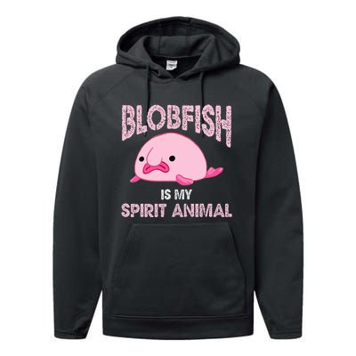 Blobfish Is My Spirit Animal Performance Fleece Hoodie