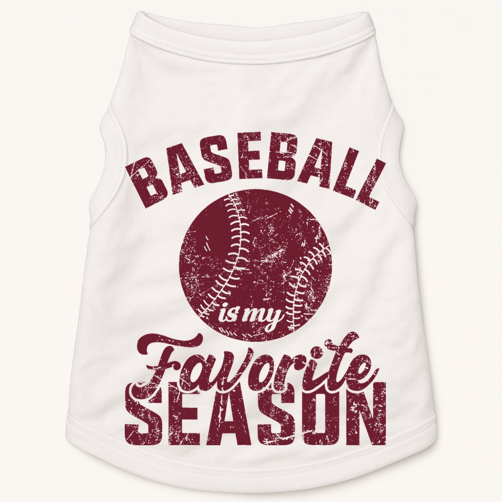 Baseball Is My Favorite Season Vintage Doggie Tank