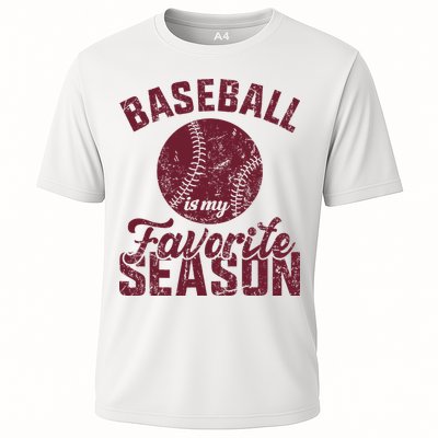 Baseball Is My Favorite Season Vintage Cooling Performance Crew T-Shirt
