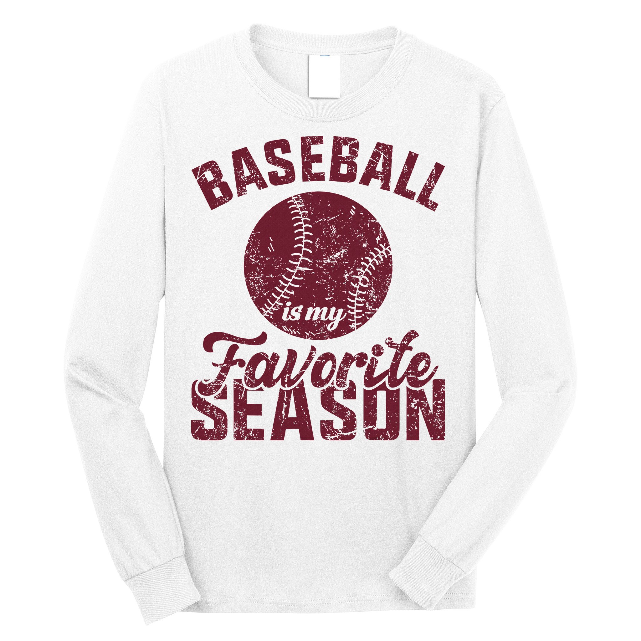 Baseball Is My Favorite Season Vintage Long Sleeve Shirt