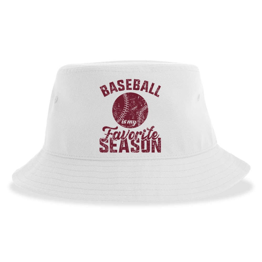 Baseball Is My Favorite Season Vintage Sustainable Bucket Hat