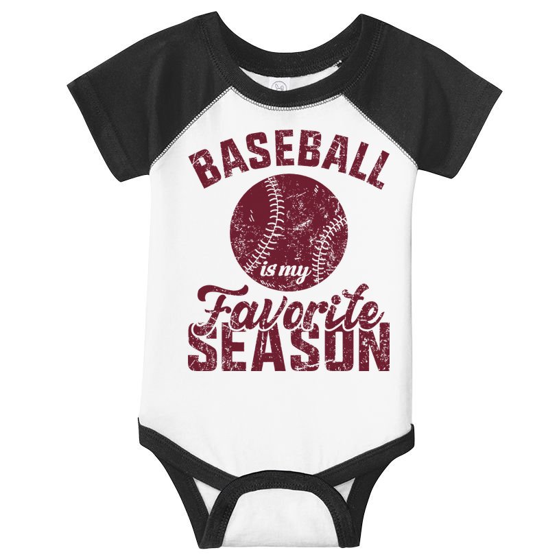 Baseball Is My Favorite Season Vintage Infant Baby Jersey Bodysuit